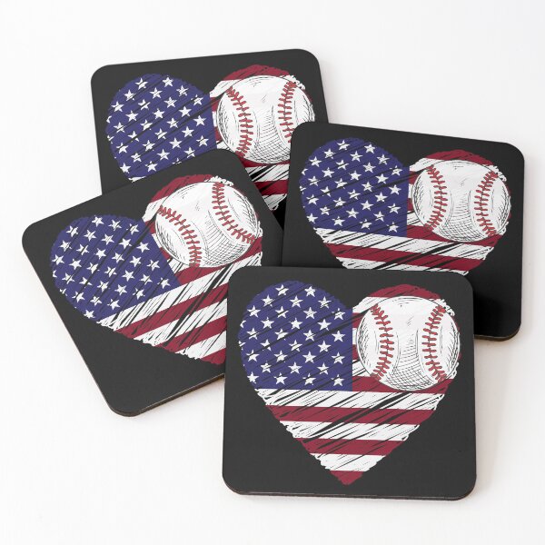 Item preview, Baseball American Flag Heart designed and sold by ds-4.