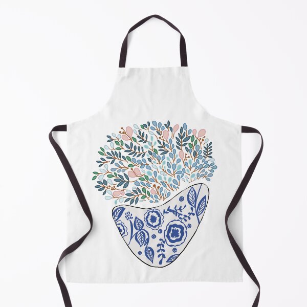 Item preview, Blue & White Chinoiserie Vase with Flowers designed and sold by heypeydesigns.