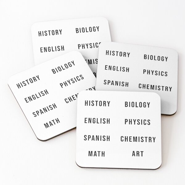 Item preview, School subjects designed and sold by Dinashop.