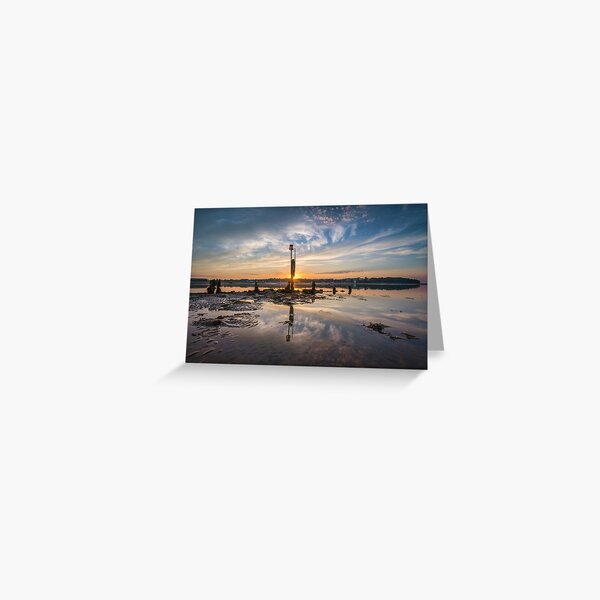 Bembridge Harbour Sunset Greeting Card