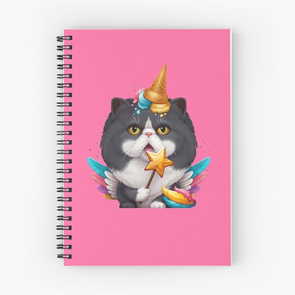 Item preview, Unicornio helado de gato persa blanco y negro designed and sold by anmlz.