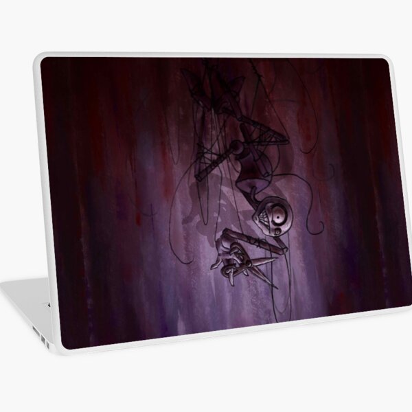 Sinister Descent, Upside Down Puppet Cutting Strings Laptop Skin