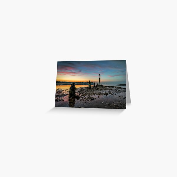 Silver Sands Sunset Bembridge Greeting Card