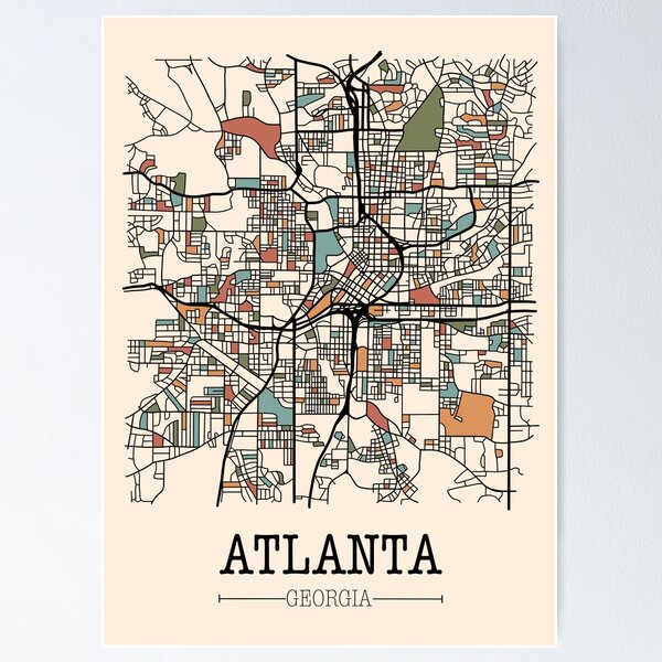 Item preview, Atlanta Road Map designed and sold by kmcmath01.