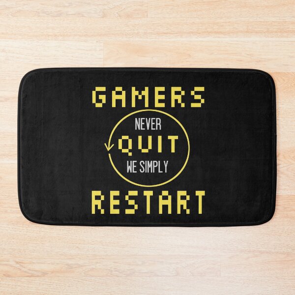 Item preview, Funny Gaming T-shirt- Gamers never quit we simply restart designed and sold by FunnyDSN.