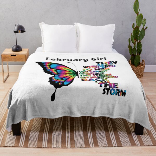 Item preview, February Girl Butterfly Quote designed and sold by sasigifts.