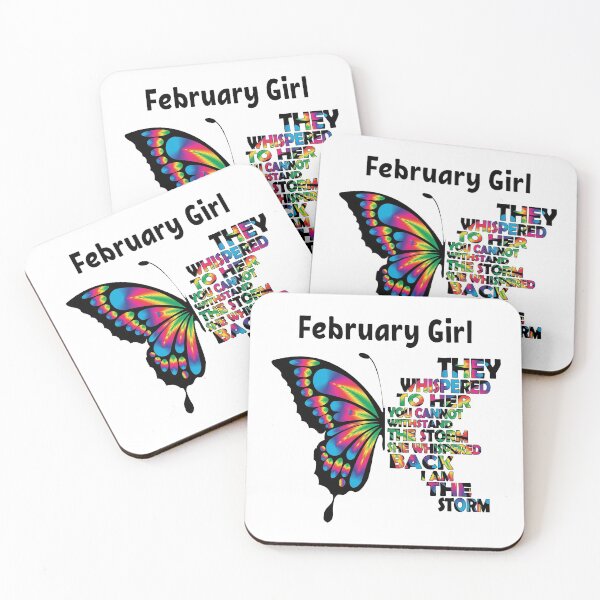 Item preview, February Girl Butterfly Quote designed and sold by sasigifts.