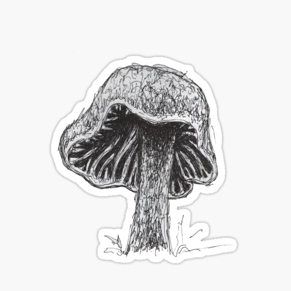 Creepy Mushroom Sticker