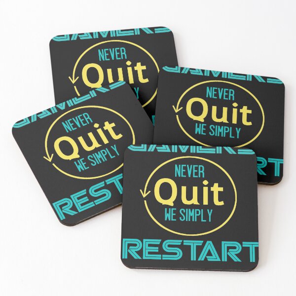Item preview,  Gamers never quit we simply restart - Funny Gaming T-shirt designed and sold by FunnyDSN.