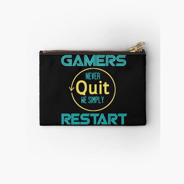 Item preview,  Gamers never quit we simply restart - Funny Gaming T-shirt designed and sold by FunnyDSN.