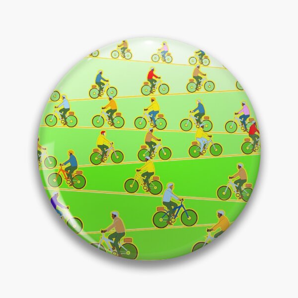 Item preview, Bike Riders Ascending (Green) designed and sold by artfulnotebook.