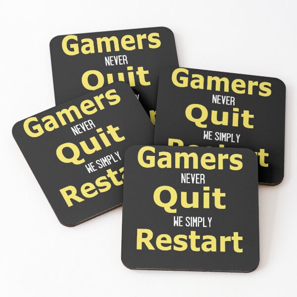 Item preview,   Gamers never quit we simply restart - Funny Gamer T-shirt designed and sold by FunnyDSN.