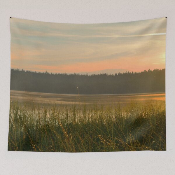 Item preview, Yellow sunset on a lake designed and sold by Misschemical.