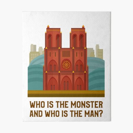 Artikel-Vorschau von Buckliger von Notre Dame Wer ist das Monster und wer ist der Mann?, designt und verkauft von QuirkyKingdom.
