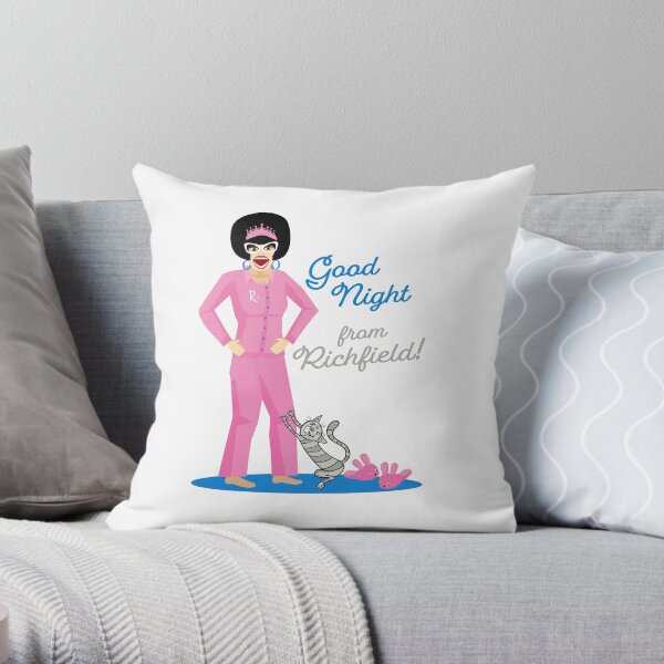 Good Night from Richfield Throw Pillow