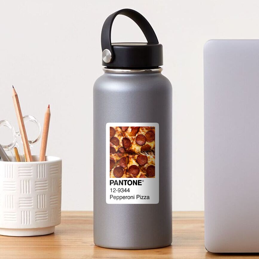 "Pantone Pepperoni Pizza" Sticker by rbytgr Redbubble