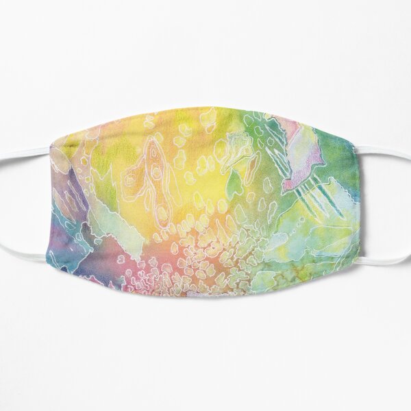 Abstract Rainbow || Watercolor Painting Flat Mask