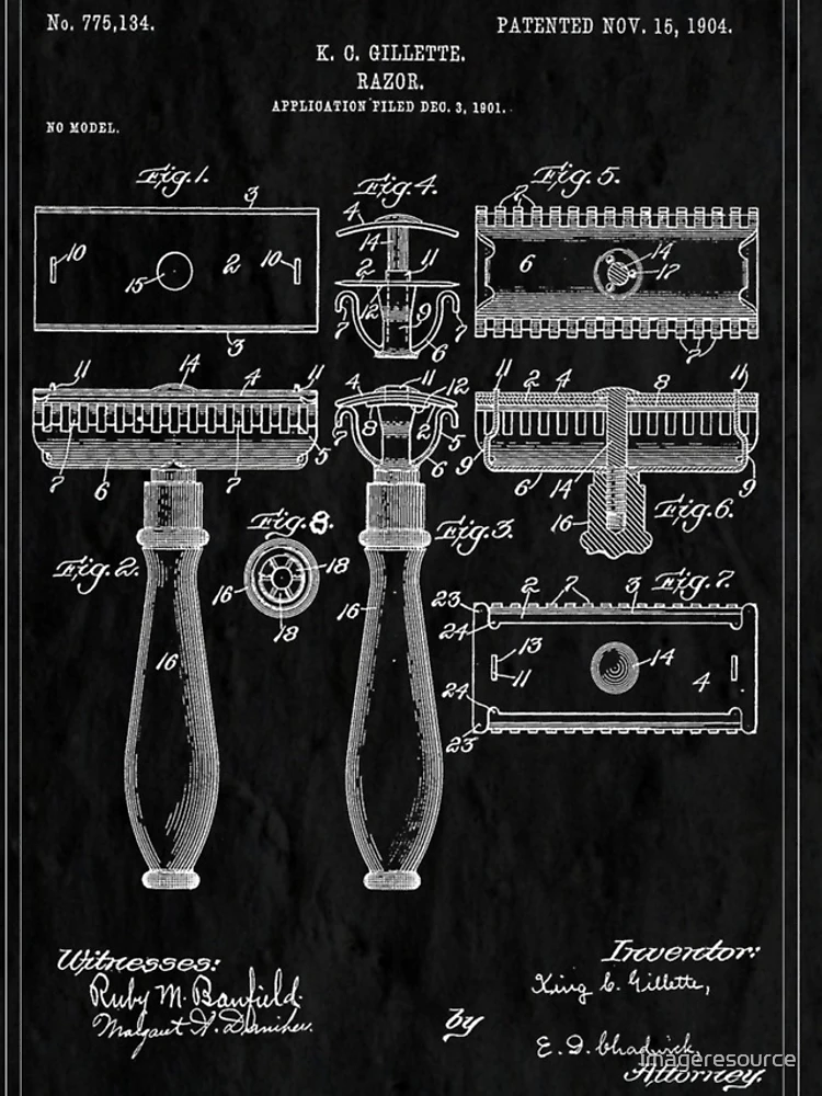 Thumbnail 4 of 4, iPhone Case, Patent Image - Razor - Inverted designed and sold by imageresource.