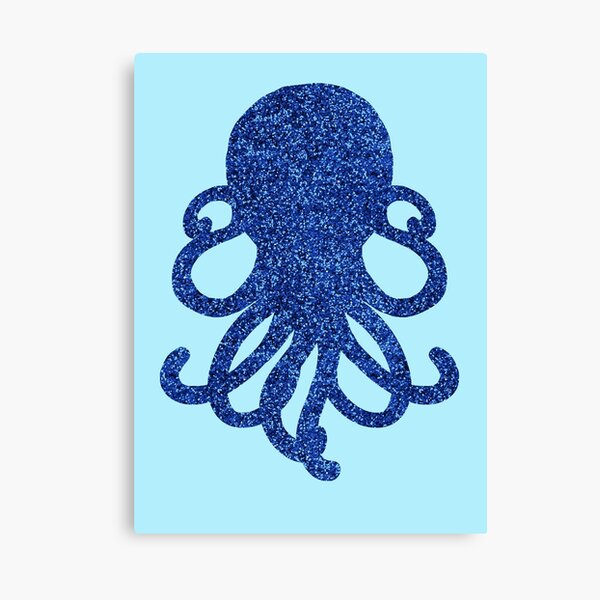Blue Glitterpus Canvas Print