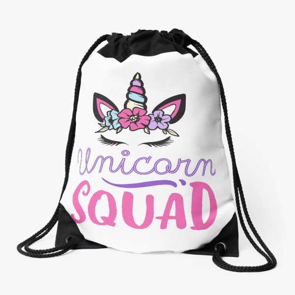 Unicorn Squad Drawstring Bag