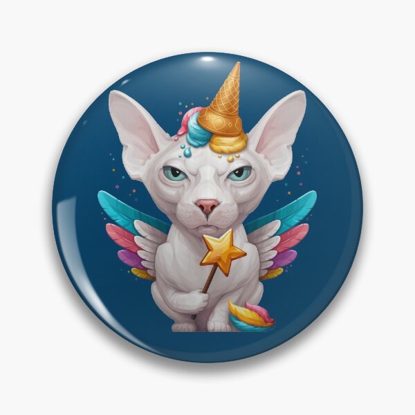 Artikelvorschau, White Sphynx Cat Ice Cream Einhorn entworfen und verkauft von anmlz.