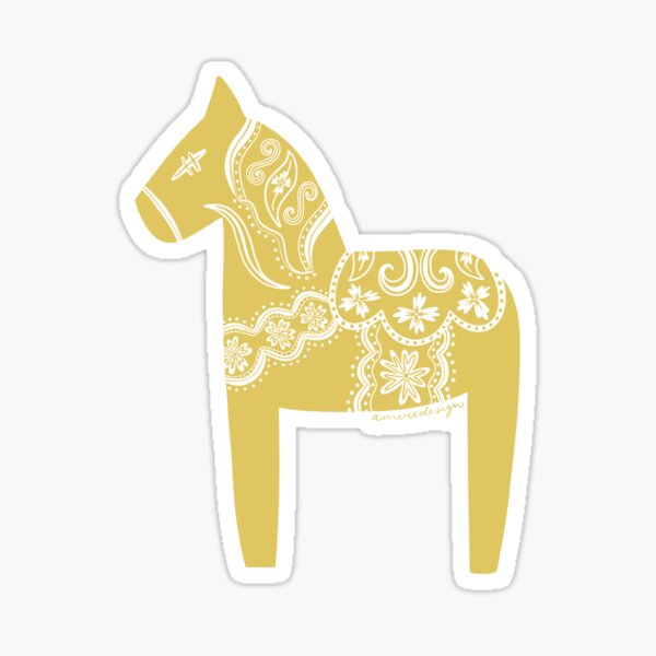 Dala Horse (Daffodil) Sticker