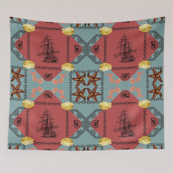 Item preview, Ship and starfish designed and sold by Emma Kunz.