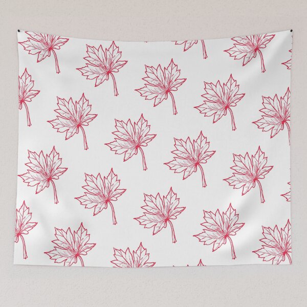 Item preview, Red maple leaves on white background designed and sold by fowons.