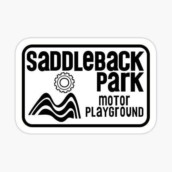 Saddleback Park Motor Playground Logo (White) Sticker
