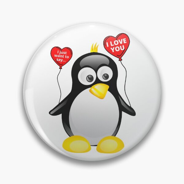 Item preview, I love you from cute penguin | Valentine's day | Celebrate love | Heart balloons designed and sold by TatianaLG.