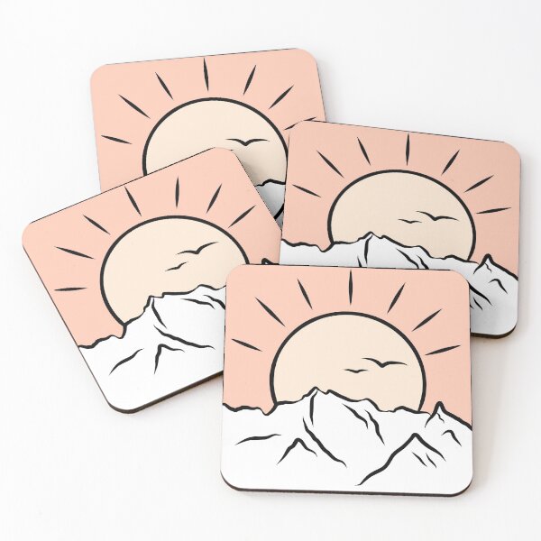 Item preview, Pink Summer Mountain Sunset Nature Scene designed and sold by mimawilkins.