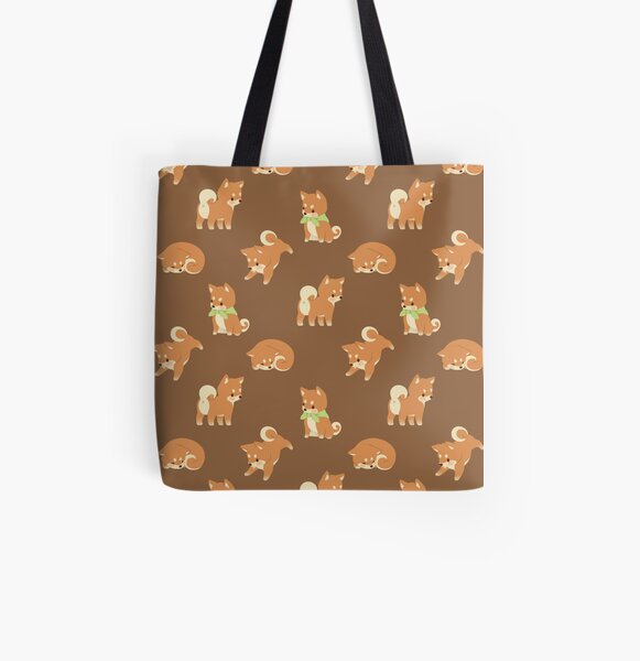 Tiny Shibas All Over Print Tote Bag