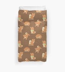 Tiny Shibas Duvet Cover