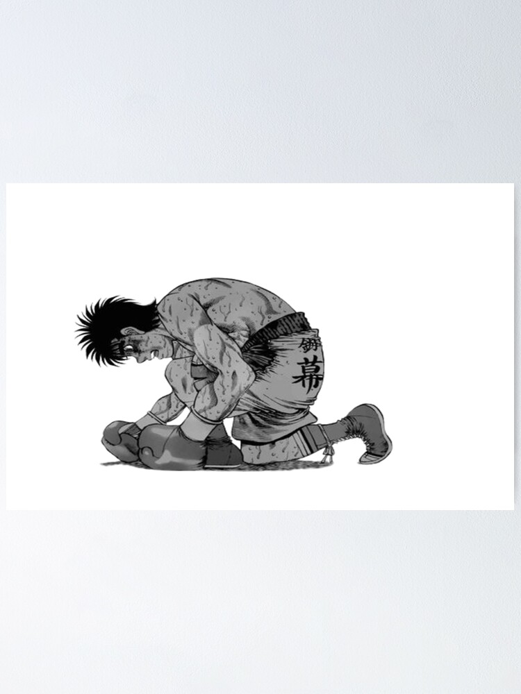 Hajime no Ippo, Ippo, boxing, manga, depressing, anime boys, simple  background, black background, minimalism