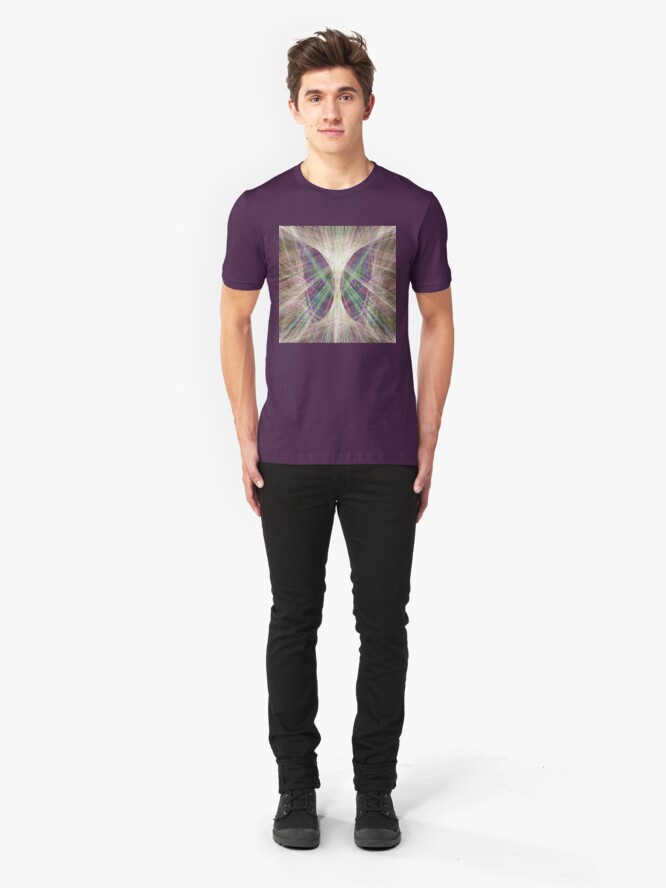 Alternate view of Linify Light butterfly Slim Fit T-Shirt