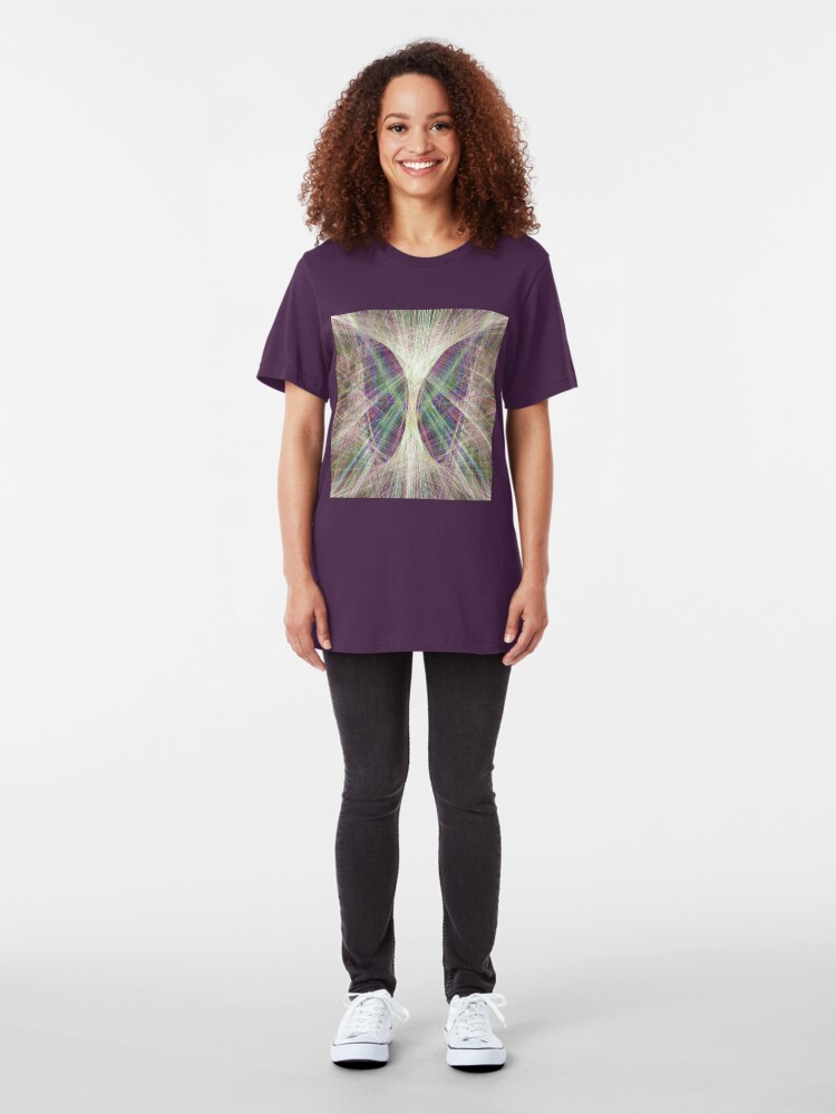 Alternate view of Linify Light butterfly Slim Fit T-Shirt