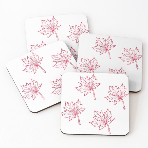 Item preview, Red maple leaves on white background designed and sold by fowons.