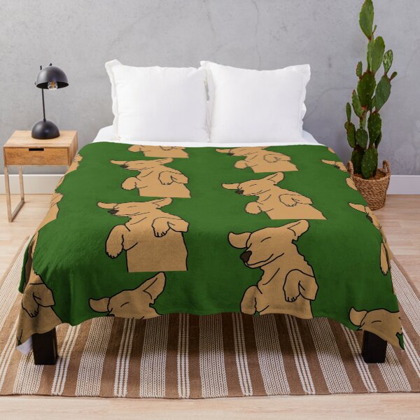 Item preview, Golden Frolicking Puppy on Green designed and sold by Rocket-To-Pluto.