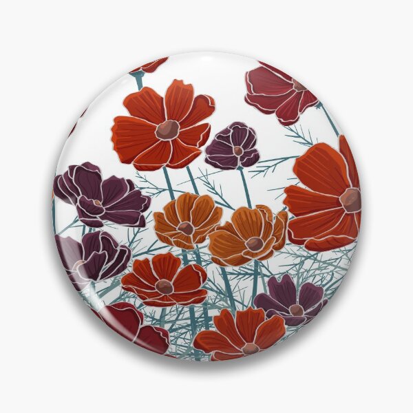 Item preview, Cosmos Flower Print - Red Palette  designed and sold by MadebyCRO.