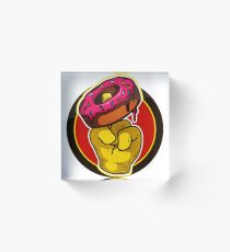 Donuts Hand Acrylic Block