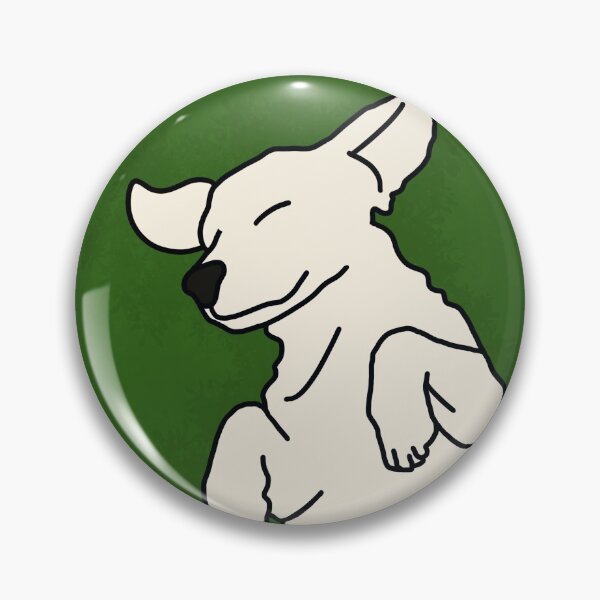 Item preview, White Frolicking Puppy on Green designed and sold by Rocket-To-Pluto.