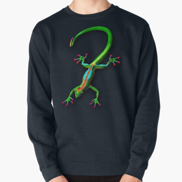 Gecko Lizard Rainbow Colors Pullover Sweatshirt