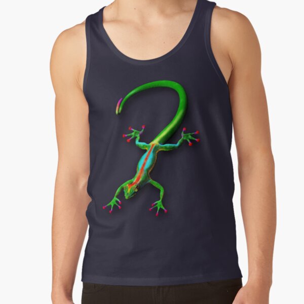 Gecko Lizard Rainbow Colors Tank Top