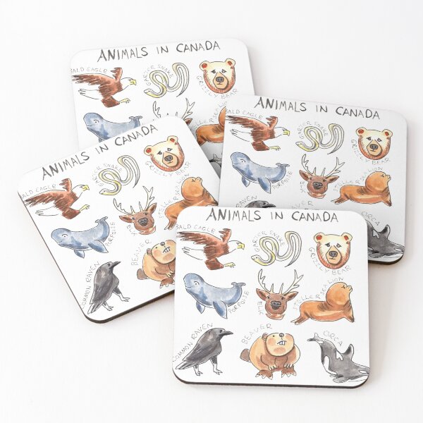 Item preview, Animals In Canada: daily doodle design designed and sold by Hannah's  Doodles.