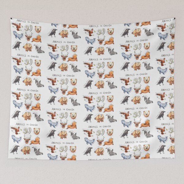 Item preview, Animals In Canada: daily doodle design designed and sold by Hannah's  Doodles.