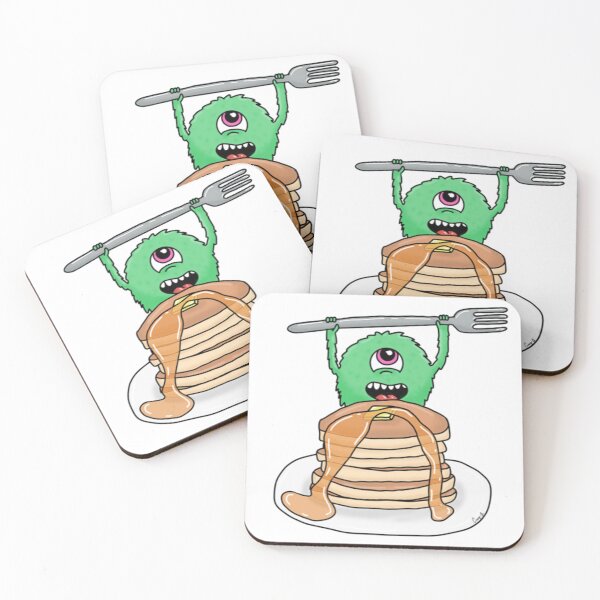 Item preview, Green Little Pancake Monster designed and sold by caseybcreations.