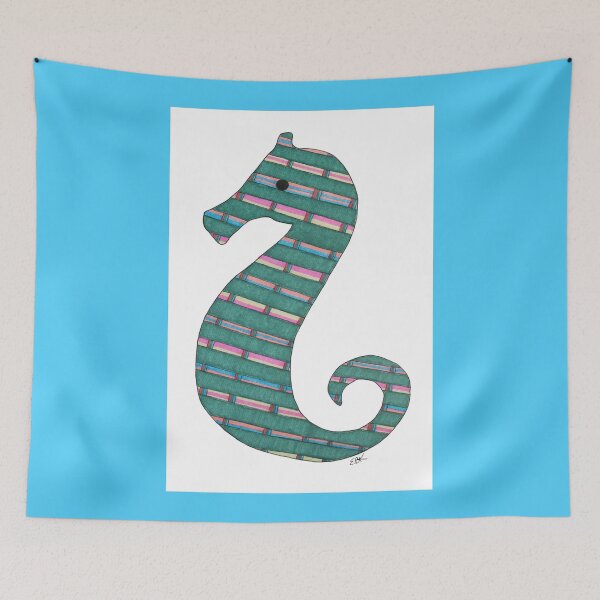 Item preview, Teal Seahorse designed and sold by ErinBrieArt.
