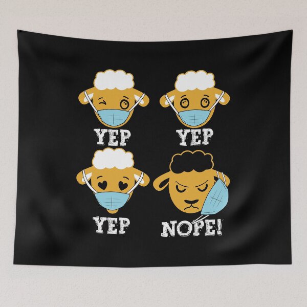 Item preview, Sheep Wearing Mask Wrong designed and sold by Mytoonsquad.