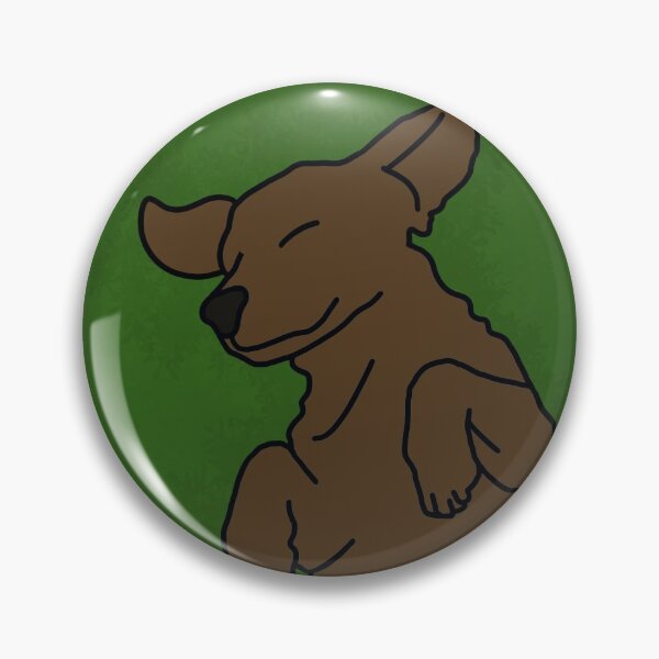 Item preview, Dark Brown Frolicking Puppy on Green designed and sold by Rocket-To-Pluto.