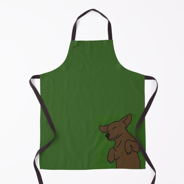 Item preview, Dark Brown Frolicking Puppy on Green designed and sold by Rocket-To-Pluto.